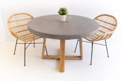 1.0m Alta Elkstone Round Dining Table – Speckled Grey With Light Honey Legs -Abide Interiors 1.2m ElkStone Speckled Grey Light Honey 18 scaled 1