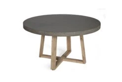 1.4m Alta Elkstone Round Dining Table – Speckled Grey With Ivory Washed Acacia Wood Legs -Abide Interiors 1.4m SG Ivory Legs.6 1e2ac2fa d057 46d5 8d29 5e3d809db66f 3000x