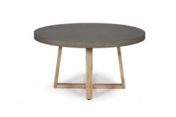 1.4m Alta Elkstone Round Dining Table – Speckled Grey With Ivory Washed Acacia Wood Legs -Abide Interiors 1.4mSGIvoryLegs.1 520d654e 234e 4db6 8db0 c6d5dc01f980 3000x