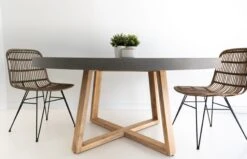 1.6m Alta Elkstone Round Dining Table – Pebble Grey With Light Honey Legs -Abide Interiors 1.6m Grey LH Round ElkStone 26 scaled 1