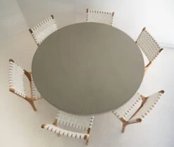 1.6m Alta Elkstone Round Dining Table – Pebble Grey With Light Honey Legs -Abide Interiors 1.6m Grey LH Round ElkStone 29 scaled 1