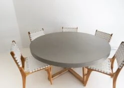1.6m Alta Elkstone Round Dining Table – Pebble Grey With Light Honey Legs -Abide Interiors 1.6m Grey LH Round ElkStone 33 scaled 1