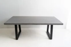 2.0m Sierra Elkstone Rectangular Dining Table – Speckled Grey With Black Powder Coated Legs -Abide Interiors 2.0m Sierra SG Black 6 scaled 1