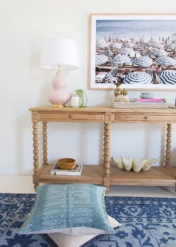 Stradbroke Bobbin Console Table – 3 Drawer – Herringbone Top -Abide Interiors AbideInteriors69 1