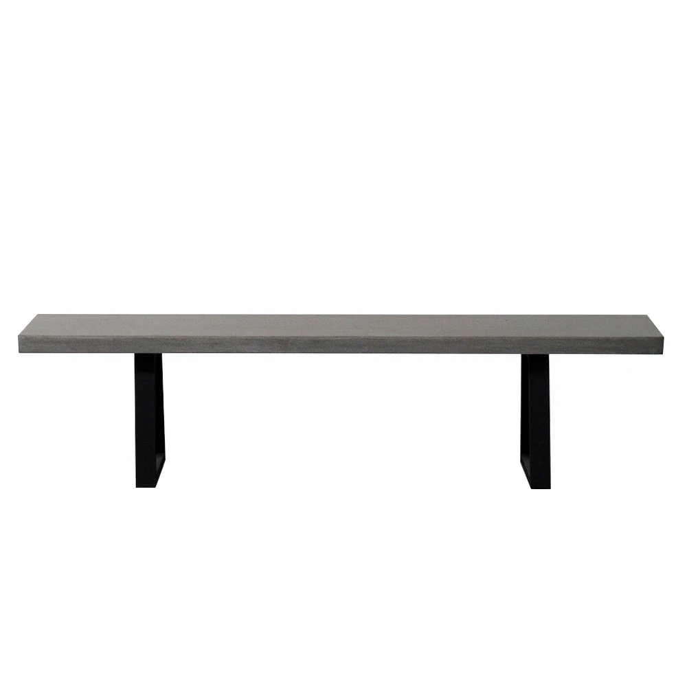 1.65m Sierra Elkstone Rectangular Bench – Speckled Grey With Black Powder Coated Legs 4 1.65m Sierra Elkstone Rectangular Bench – Speckled Grey With Black Powder Coated Legs - Image 2