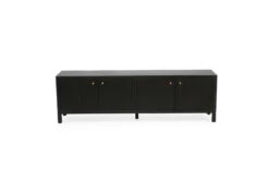 Audrey Entertainment Unit – 2m – Black -Abide Interiors Audrey Entertainment Unit Black 4Dr 2
