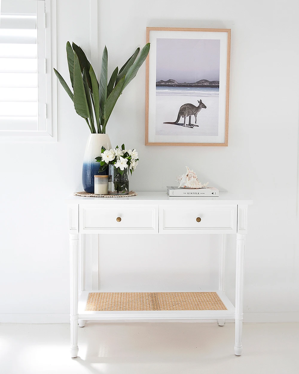 Hamilton Cane Console Table – White – 100cm 8 Hamilton Cane Console Table – White – 100cm - Image 6