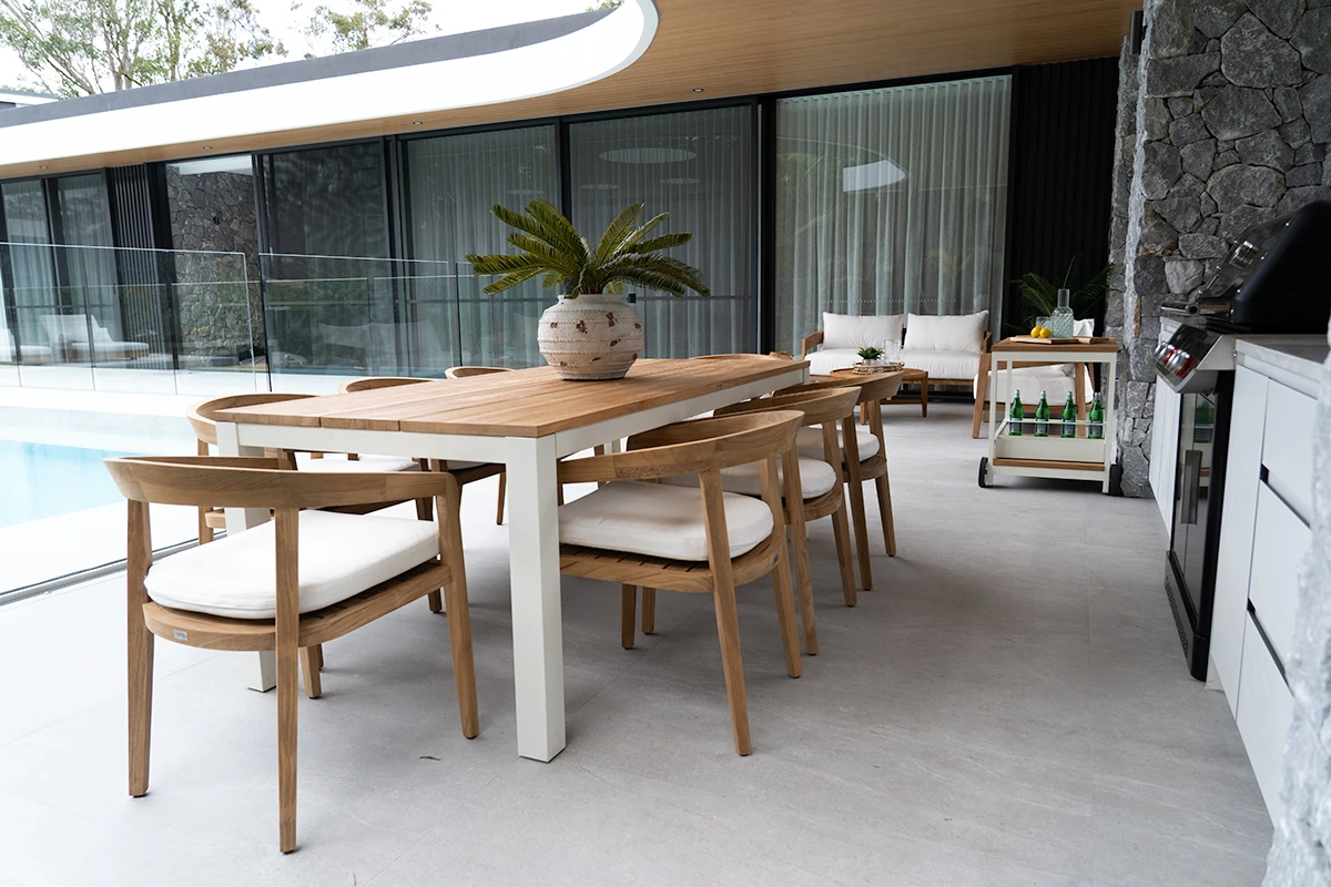 Carmel Outdoor Bar Cart – Pearl White Powder Coated Frame 21 Carmel Outdoor Bar Cart – Pearl White Powder Coated Frame - Image 19