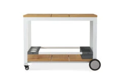 Carmel Outdoor Bar Cart – Asteroid Black (Charcoal) Powder Coated Frame -Abide Interiors Carmel Bar Cart WHI 2