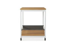 Carmel Outdoor Bar Cart – Asteroid Black (Charcoal) Powder Coated Frame -Abide Interiors Carmel Bar Cart WHI 3