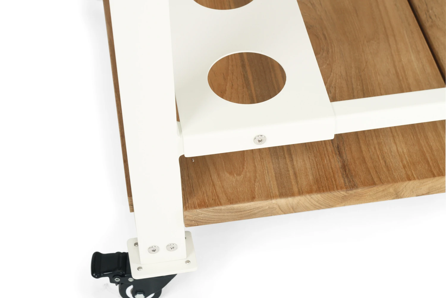 Carmel Outdoor Bar Cart – Pearl White Powder Coated Frame 10 Carmel Outdoor Bar Cart – Pearl White Powder Coated Frame - Image 8