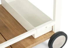Carmel Outdoor Bar Cart – Pearl White Powder Coated Frame 30 Carmel Outdoor Bar Cart – Pearl White Powder Coated Frame -Abide Interiors Carmel Outdoor Bar Cart White 8