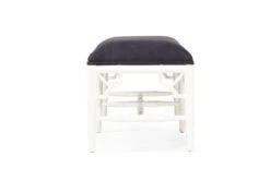 White Chippendale Bench Seat | Bed End – 135cm – Navy Cushion -Abide Interiors Chippendale Bench White 4