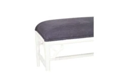 White Chippendale Bench Seat | Bed End – 135cm – Navy Cushion -Abide Interiors Chippendale Bench White 5