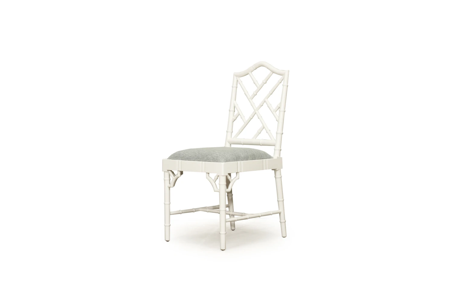 Chippendale Dining Chair – White With Duck Egg Fabric 4 Chippendale Dining Chair – White With Duck Egg Fabric - Image 2