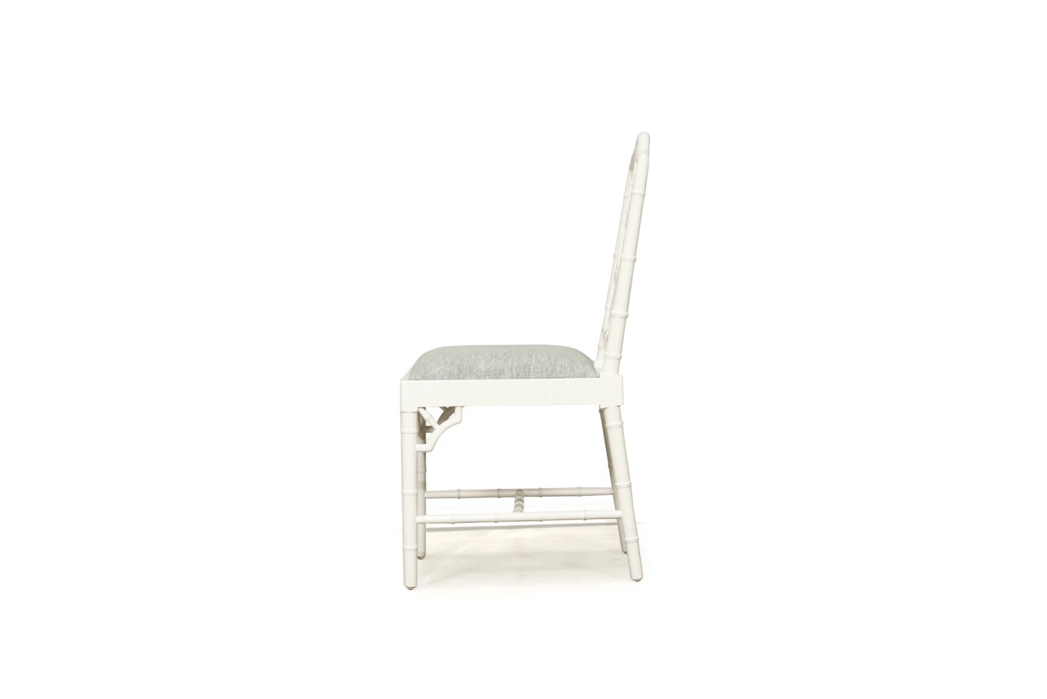 Chippendale Dining Chair – White With Duck Egg Fabric 5 Chippendale Dining Chair – White With Duck Egg Fabric - Image 3