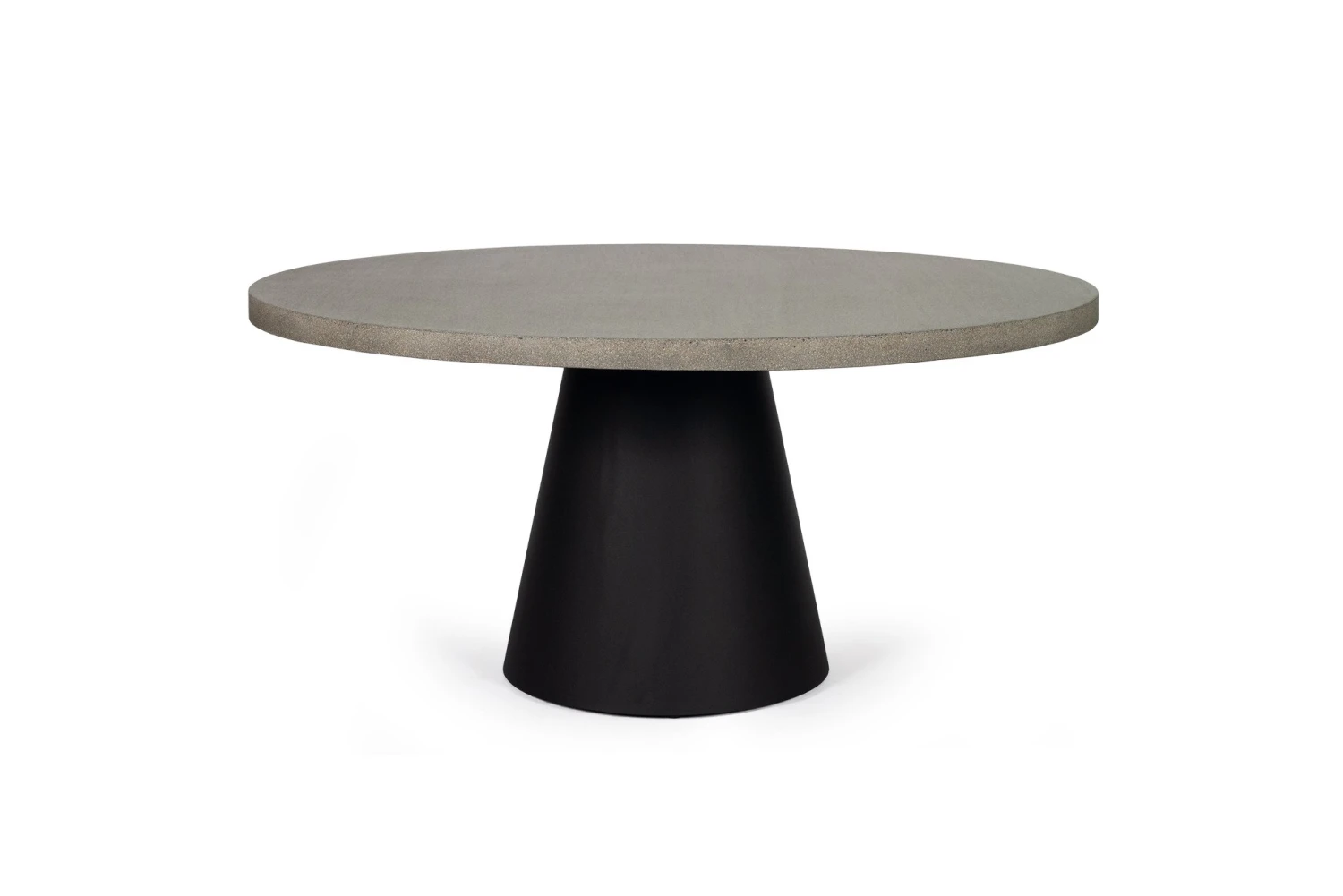 1.6m Avalon Elkstone Round Dining Table – Speckled Grey With Black Powder Coated Cone Base 3 1.6m Avalon Elkstone Round Dining Table – Speckled Grey With Black Powder Coated Cone Base