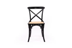 Black Cross Back Chair – Rattan Seat