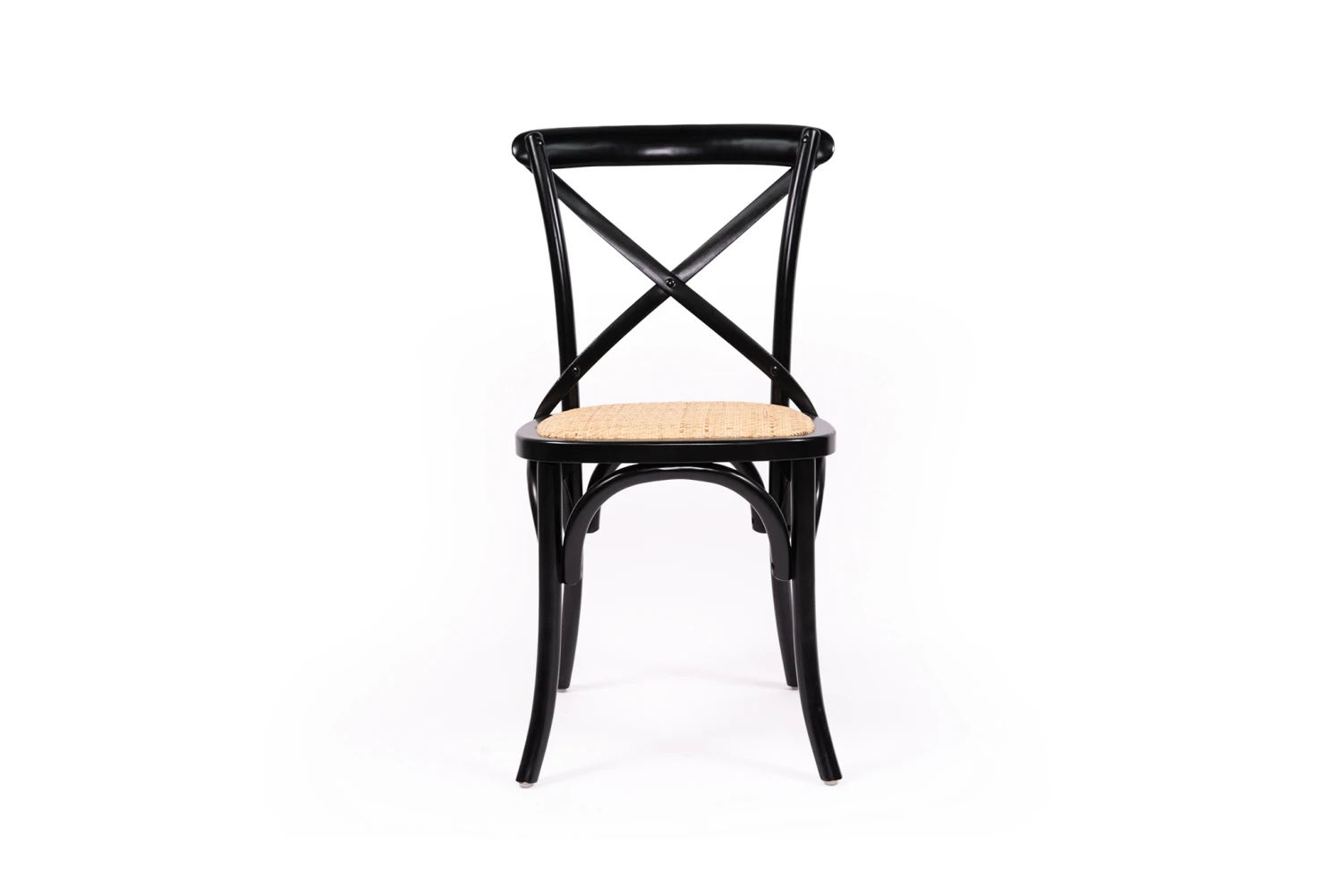 Black Cross Back Chair – Rattan Seat 3 Black Cross Back Chair – Rattan Seat