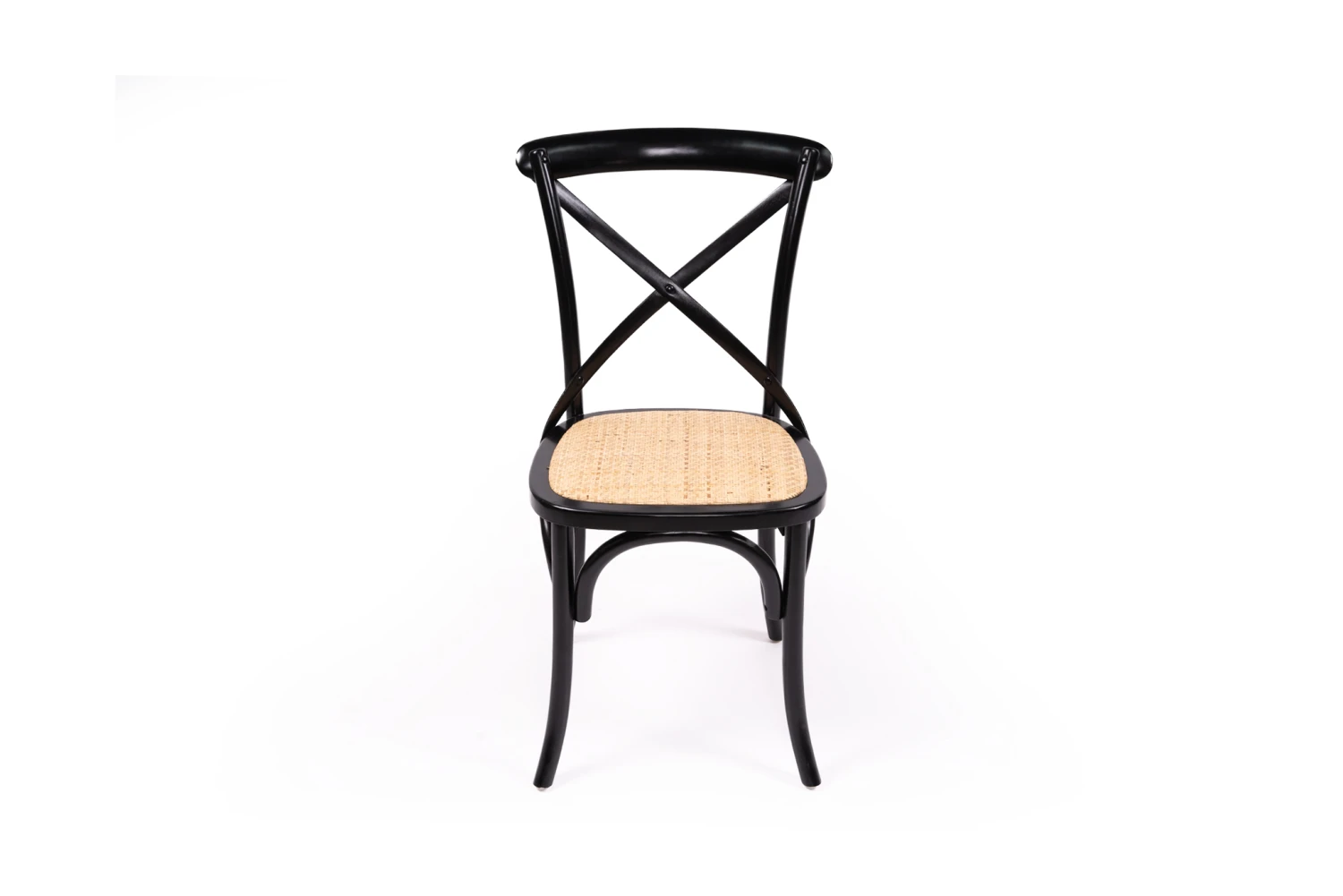 Black Cross Back Chair – Rattan Seat 10 Black Cross Back Chair – Rattan Seat - Image 8