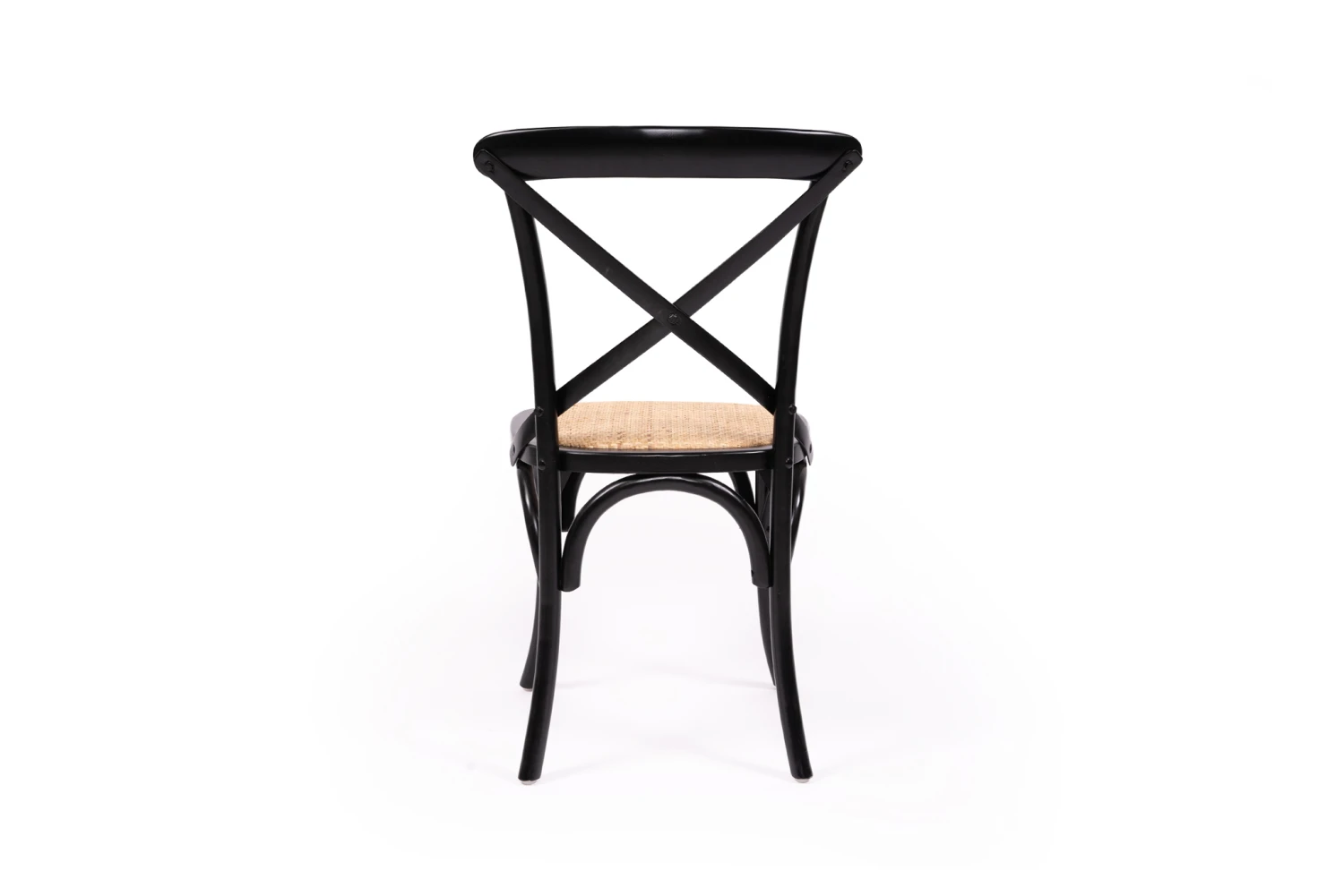 Black Cross Back Chair – Rattan Seat 7 Black Cross Back Chair – Rattan Seat - Image 5