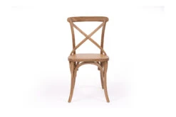 Provincial Cross Back Chair – Natural Oak – Timber Seat