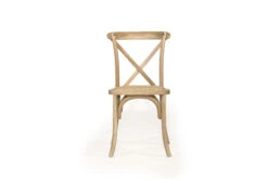Stackable Provincial Cross Back Chair – Natural Oak -Abide Interiors Crossback Stackable 1