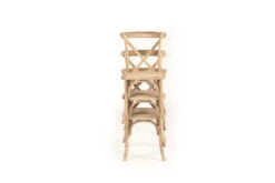 Stackable Provincial Cross Back Chair – Natural Oak -Abide Interiors Crossback Stackable 11