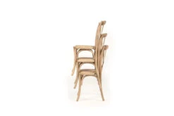 Stackable Provincial Cross Back Chair – Natural Oak -Abide Interiors Crossback Stackable 13