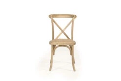Stackable Provincial Cross Back Chair – Natural Oak -Abide Interiors Crossback Stackable 2