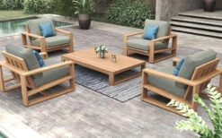 Double Island Outdoor Coffee Table – Oversize – Low -Abide Interiors DOE1701