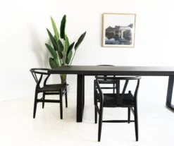 2.0m Sierra Elkstone Rectangular Dining Table – Ebony Black With Black Powder Coated Legs -Abide Interiors DSC0119 scaled 1