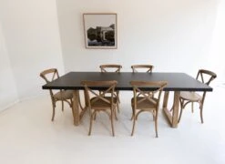 2.4m Sierra Elkstone Rectangular Dining Table – Ebony Black With Light Honey Legs -Abide Interiors DSC0254 scaled 1
