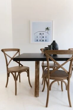 2.0m Sierra Elkstone Rectangular Dining Table – Ebony Black With Light Honey Legs -Abide Interiors DSC0262 scaled 1