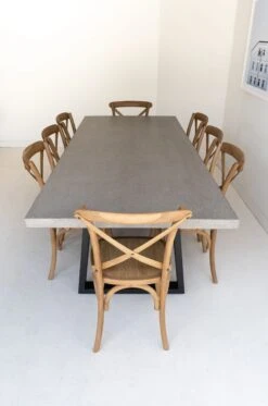 2.4m Sierra Elkstone Rectangular Dining Table – Speckled Grey With Black Powder Coated Legs -Abide Interiors DSC0333 scaled 1