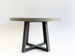 1.2m Alta Elkstone Round Dining Table – Pebble Grey With Black Powder Coated Legs -Abide Interiors DSC05789 scaled 1