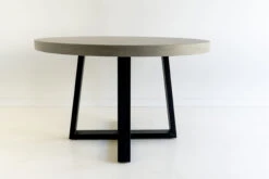 1.2m Alta Elkstone Round Dining Table – Pebble Grey With Black Powder Coated Legs -Abide Interiors DSC05797 scaled 1
