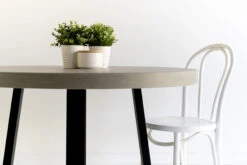1.2m Alta Elkstone Round Dining Table – Pebble Grey With Black Powder Coated Legs -Abide Interiors DSC05850 scaled 1