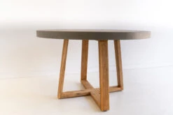 1.2m Alta Elkstone Round Dining Table – Pebble Grey With Light Honey Legs -Abide Interiors DSC06178 scaled 1