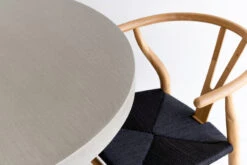 1.2m Alta Elkstone Round Dining Table – Pebble Grey With Black Powder Coated Legs -Abide Interiors DSC06198 scaled 1