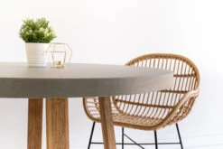 1.2m Alta Elkstone Round Dining Table – Pebble Grey With Light Honey Legs -Abide Interiors DSC06217 scaled 1