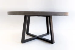 1.6m Alta ElkStone Round Dining Table – Speckled Grey With Black Powder Coated Iron Legs -Abide Interiors DSC06222 scaled 1