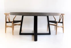 1.6m Alta ElkStone Round Dining Table – Speckled Grey With Black Powder Coated Iron Legs -Abide Interiors DSC06247 scaled 1