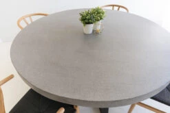 1.6m Alta ElkStone Round Dining Table – Speckled Grey With Black Powder Coated Iron Legs -Abide Interiors DSC06289 scaled 1