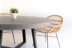 1.6m Alta ElkStone Round Dining Table – Speckled Grey With Black Powder Coated Iron Legs -Abide Interiors DSC06335 scaled 1