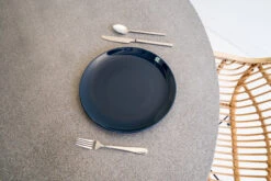 1.6m Alta ElkStone Round Dining Table – Speckled Grey With Black Powder Coated Iron Legs -Abide Interiors DSC06367 scaled 1