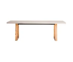 2.4m Sierra Elkstone Rectangular Dining Table – Speckled Grey With Light Honey Legs