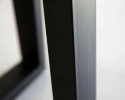 1.6m Alta Elkstone Round Dining Table – Pebble Grey With Black Powder Coated Legs -Abide Interiors Elkstone14