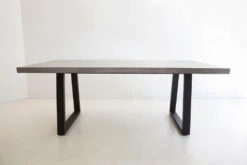 3.0m Sierra Elkstone Rectangular Dining Table – Speckled Grey With Black Powder Coated Legs -Abide Interiors Elkstone36 3