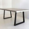 1.8m Sierra Elkstone Rectangular Dining Table – Speckled Grey With Black Powder Coated Legs -Abide Interiors Elkstone37 1